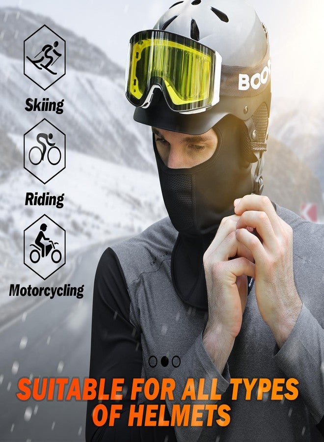 GXCROR Ski Mask Breathable Balaclava Windproof Winter Thermal Face Cover for Cold Weather Skiing Motorcycle for Men and Women Black - Image 4